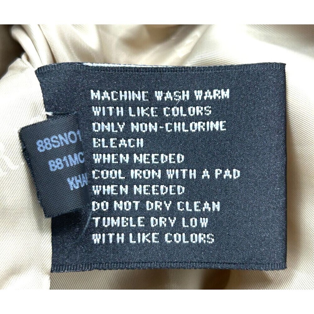 Ellen Tracy Womens Classic Tan Mid Length Trench Coat Small Flaw Sz L 1168N1 - Picture 11 of 12